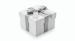 © MdMasud - 3D gift box with ribbon, isolated on white, product style