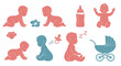 © Supar - Baby icons in different poses and objects.