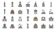 © jy - Famous Landmarks and Buildings Icons Set