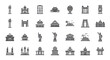 © Kucing - Global Landmarks Collection: Famous Buildings & Monuments Icons Set