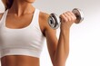 © Alien - Fit Woman Holding Dumbbell Close-Up Fitness Training and Healthy Lifestyle Concept