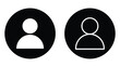 © NaharVisuals - Two simple black and white icons of people on a plain background