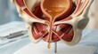 © MMerellinn - Involuntary urine release: bladder control, muscle support, pelvic health, urology issue, fluid escape, internal organ, body system, medical model, anatomy study, human structure.
