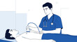 © kirana - Doctor performs ultrasound on patient's chest, medical diagnostic procedure