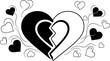 © Assem - Eternal Bonds ,A Romantic Vector ,Heart bonds,Dynamic heart feeling,love bonds, Half heart designs, silhouette of blank heart, Romantic heart , Relation of heart, Everlasting beating heart,