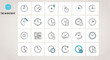 © pono - Collection of various clock icons representing time and scheduling.
