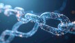 © Danustudio - A luminous chain of microscopic photons in a state of quantum entanglement, representing the advanced digital architecture of future secure data transmission and connectivity.