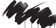 © HexaFrame - Jagged black spray paint strokes with drips on white background street art graffiti artistic textured distressed creative abstract isolated backdrop background scribble brushstroke