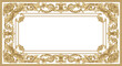 © aqila - Elegant ornamental frame illustration golden design with blank interior space