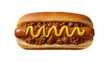 © Bogdan - Hearty chili dog with mustard squiggle, isolated on transparent background