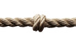 © Ultra Pixel - Thick brown rope tied in a knot against a black background coarse