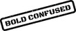 © Mahmud - Grungy black rectangular stamp presenting the word confused for problem solving scenarios or challenging situations