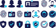 © NeoVector - A diverse set of digital identity, user security, and biometric authentication vector icons for technology applications.