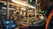 © NURDIYANNA - Engineer Working on Tablet in Modern Manufacturing Facility