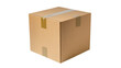 © Carlos - Brown cardboard shipping box sealed with tape, isolated on transparent background