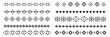 © Mizu Ahmed 2 - Tribal dividers, borders and delimiters, vignettes and separators with vector geometric patterns, Mayan and Aztec ethnic ornaments with triangles and rhombus, African and Mexican tribe motif