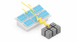 © Malikmagak - Solar panels generating electricity for batteries.