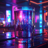 Festive Drinks Glowing by Candlelight