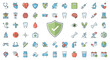 © kohrun - Collection of medical and healthcare icons representing various health concepts and elements.