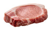 © Rowan - Raw marbled pork chop with fat and pink meat texture