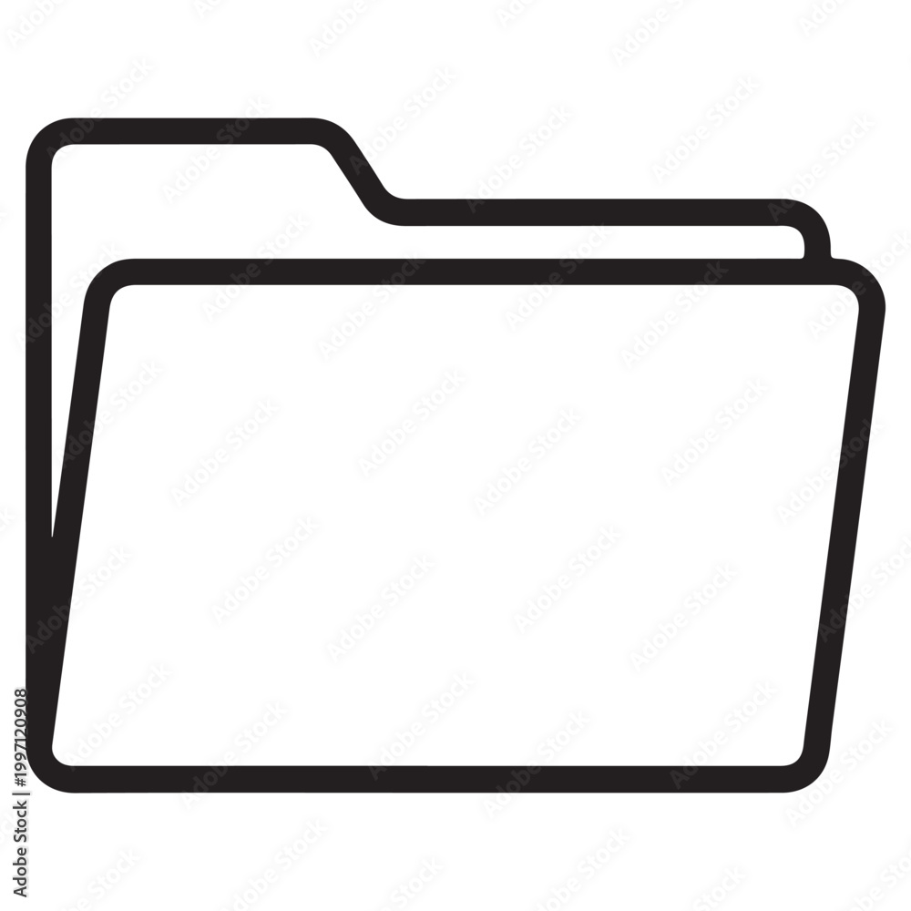 Overlap Folder Files Minimalist line drawing of two overlapping folders Stock Vector | Adobe ...