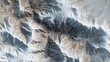 © sevector - Arid mountain ranges create intricate, tree like patterns across the sprawling terrestrial landscape, exhibiting geological complexity and environmental impact from snow and erosion