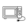 ©  KYOKO HATANAKA - シンプルな電子レンジのラインアイコン