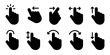 © Be - Hand finger gesture icon set, slide up down left right finger signs, swipe symbol – vector