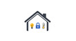 © cebong - A house with a lightbulb, lock, and key.