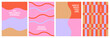 © Tanya Shulga - Abstract summer cover collection with geometric shapes and wave pattern in pastel colors, minimal design templates. Set of abstract modern posters bright and optimistic summer mood.