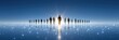 © Adisorn - Silhouette of a business leader walking towards a bright light, followed by a team on a sparkling digital landscape