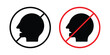 © ramsey - No talking sign - vector illustration eps10