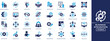 © SokretiRani - Business integration icon set. Corporate synergy, leadership, collaboration, governance, alliance, network, and partnership solid symbols.