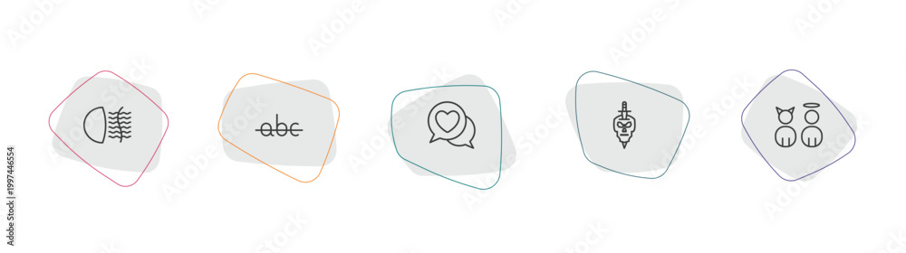shapes outline icon set. linear vector for ui, web and mobile. thin ...