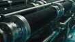 © vectorwin - Industrial rollers processing advanced material on production line