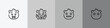 © VectorStockDesign - emoji outline icon set featuring muted emoji, shocked emoji, expressionless without mouth icons.