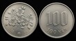 © valentine - Japanese 100 yen coin currency.