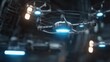 © PikePicture - Future drones flying navigating urban smart city