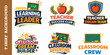 © jubayer95 - Proud learning leader teacher success club dream team teacher logos.