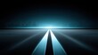 © buraratn - Futuristic road with glowing lines leading towards a bright light in a dark cityscape background, showcasing innovation and technology in digital landscapes