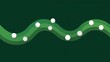 © buraratn - Abstract illustration of a wavy green line with white circles set against a dark green background, representing movement, flow, and rhythm in design