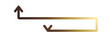 © shunfei - Brown to gold gradient arrow frame banner with copy space for website header and business presentation