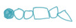 © shunfei - Teal hand drawn abstract shapes background with copy space for modern web banner and branding design