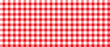 © Hanna - Vintage red vichy pattern. Seamless checkered picnic tablecloth texture, Italian pizzeria fabric, retro basket napkin textile, classic vector background for wrapping paper and print design