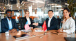 © Valerii Apetroaiei - Diplomatic negotiations between countries in the office