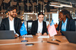 © Valerii Apetroaiei - Diplomatic negotiations between countries in the office