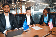 © Valerii Apetroaiei - Diplomatic negotiations between countries in the office