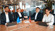 © Valerii Apetroaiei - Diplomatic negotiations between countries in the office