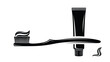 © Md - Toothbrush and toothpaste tube in a striking black silhouette