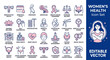 © laila - Mega Pack Icon Set Vector Women's health and reproductive wellness, gynecology medical care and female anatomy line illustrations